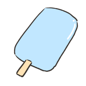 水色のアイスバーのイラスト
