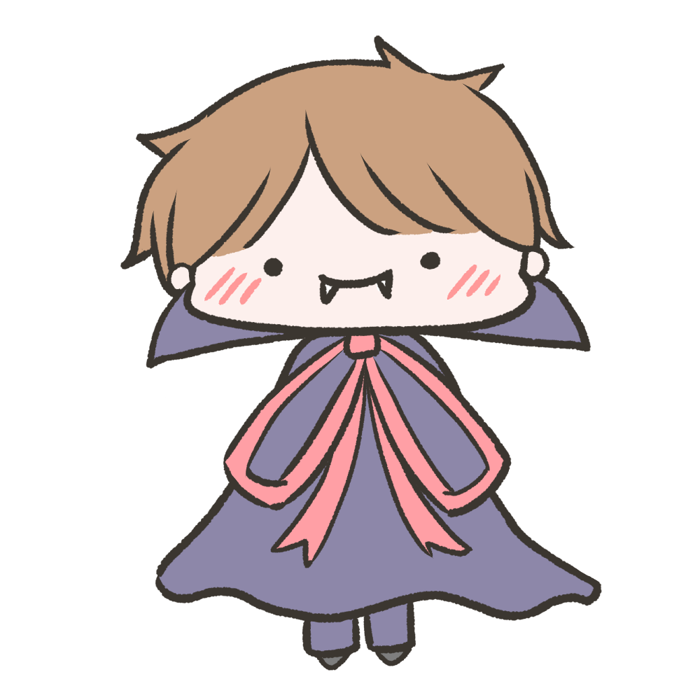 吸血鬼の男の子の無料イラスト